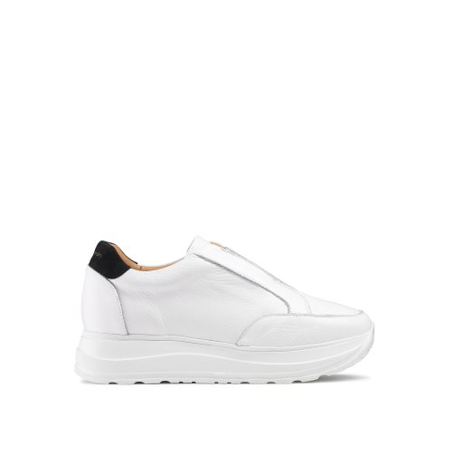White Russell And Bromley Speed Up Laceless Runner Women's Sneakers | CA-3125S