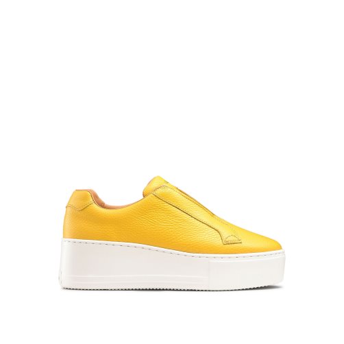Yellow Russell And Bromley Park Up Flatform Laceless Women's Platform Shoes | CA-9182S